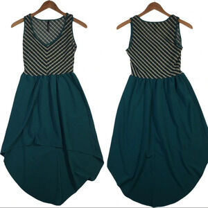 NEW Peppermint Striped High Low Maxi Dress S